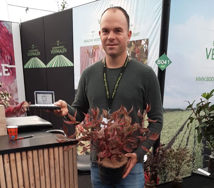 Hein Verpaalen met Miracle. De winnaar van de eerste Green Grand Prix.