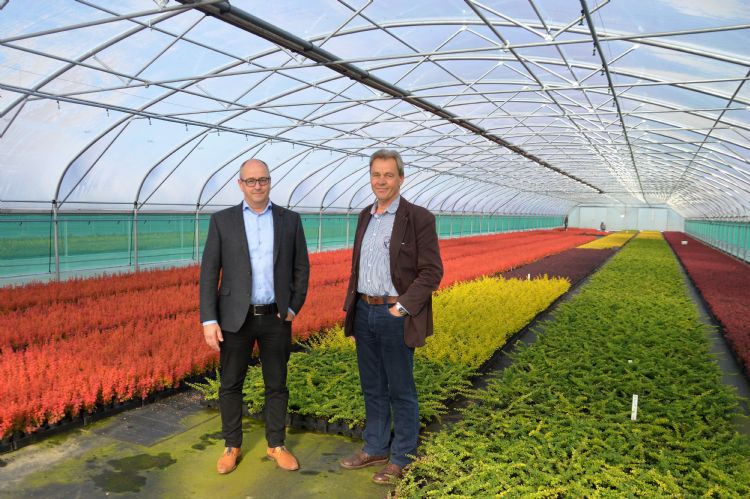 Jan van Hemert (Rovero, l) en Toon Althuizen (Ergon Kwekerij)