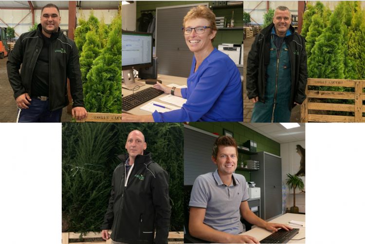 Boven: Christian Florian, Jacqueline Morren en Johan van Hassel Onder: Theo Stoop en Evert Jansen