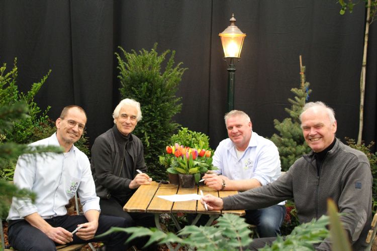 V.l.n.r. Hans Cok, Michiel Gerritsen, Taaf Rosbergen en Jan de Vries.
