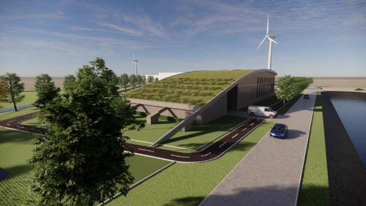 Impressie van de nieuwbouw, beeld: ingenieursbureau Stantec 