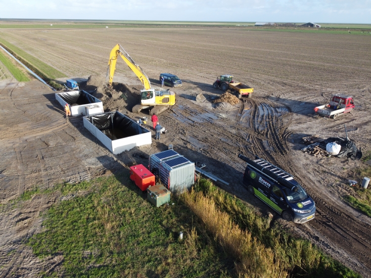 Aanleg van het project op Texel