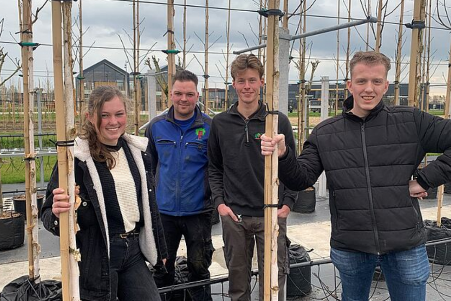 Van links naar rechts: Willianne van de Kolk,  Henry van Eldik, Jorian Verwoert, Corne van Noort