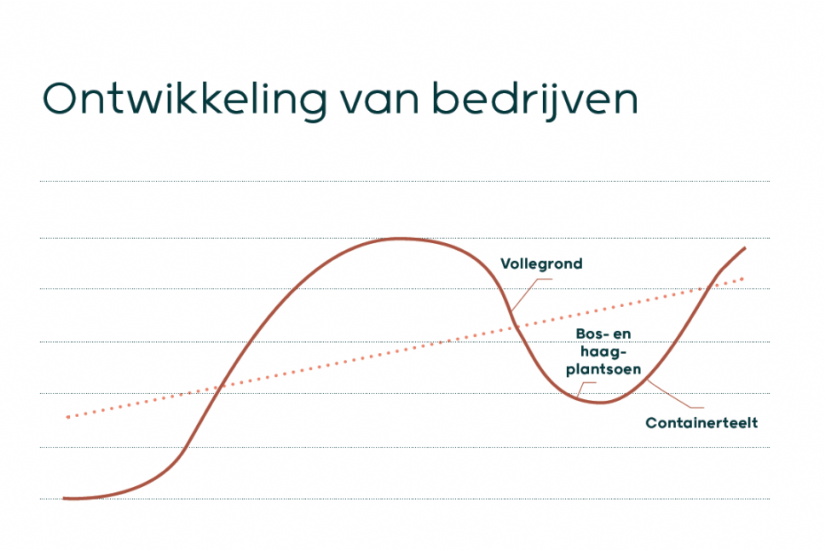 Bedrijfscyclus najaar 2024, volgens het Sectorrapport Boomkwekerij najaar 2024
