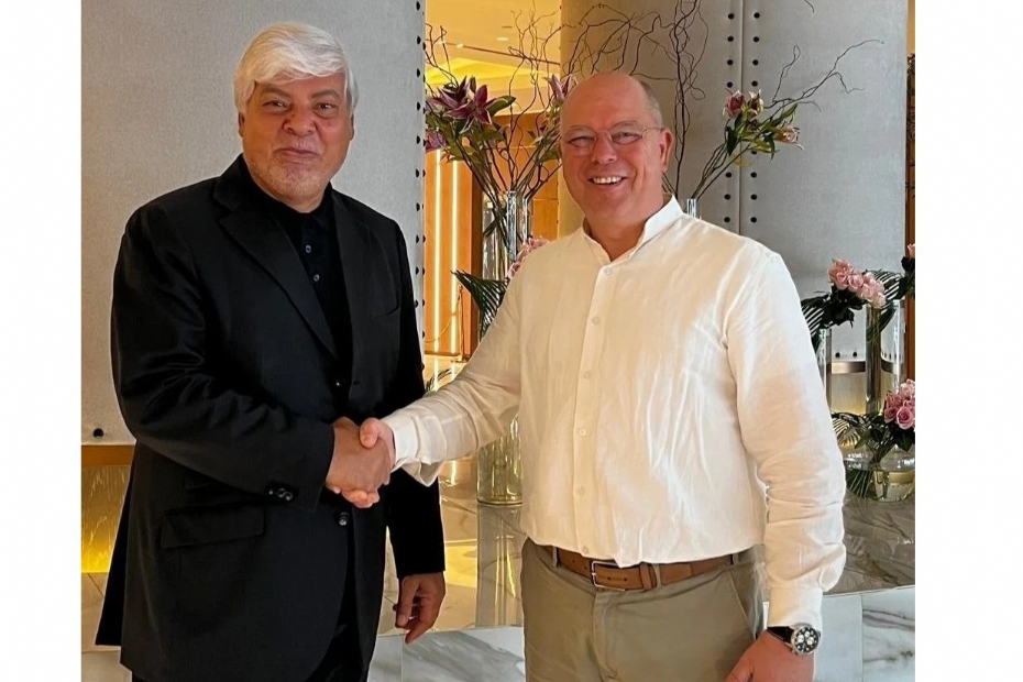 Jacco van Delden (rechts) met Michael Morgan