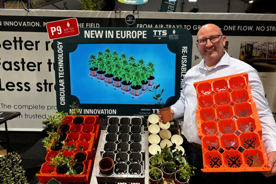 Rob Tolenaars met de P9-airtray op GrootGroenPlus