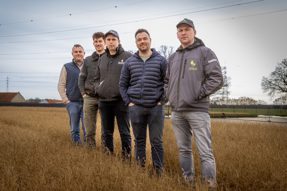 V.l.n.r. Dries Aerden, Bram Peters, Peter Kenens, Wim Freier en Stefan Moris. Foto: Pim van Gerwen