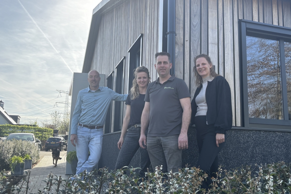 V.l.n.r. Thomas de Ruiter, Laura van Overbeek, Maarten van Overbeek, Anne Rijkers