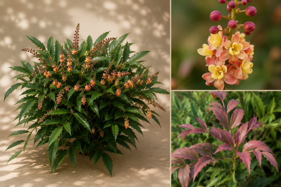 De nieuwe cultivar Mahonia JungleWhisper 'BBM9'
